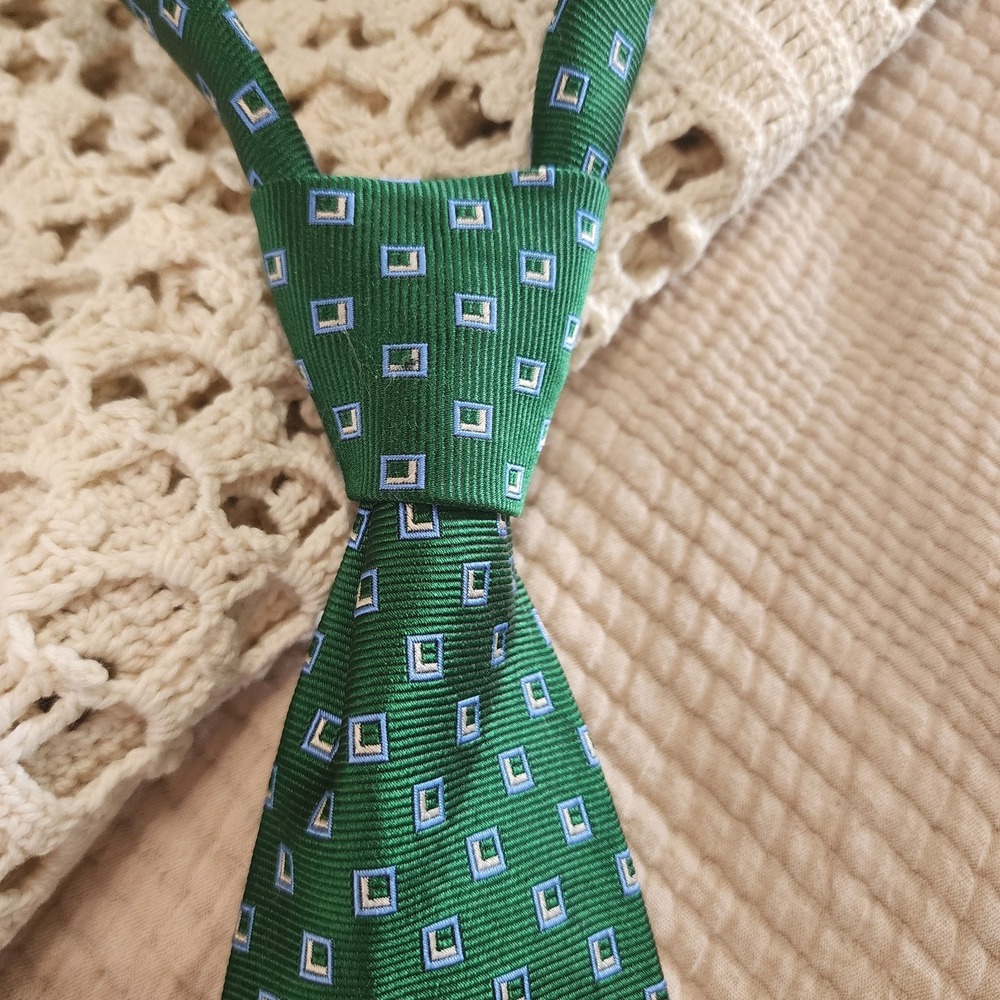 Brooks Brothers Silk Tie green/blue‎ Elevated Style Business Classic